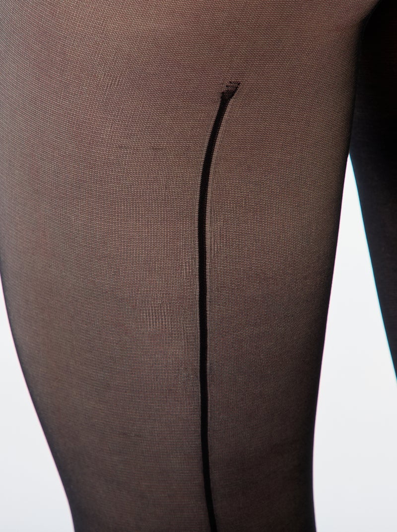 Medias estampadas "líneas" Negro - Kiabi