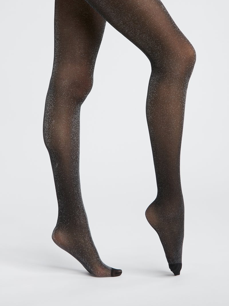 Medias irisadas 'DIM' NEGRO - Kiabi