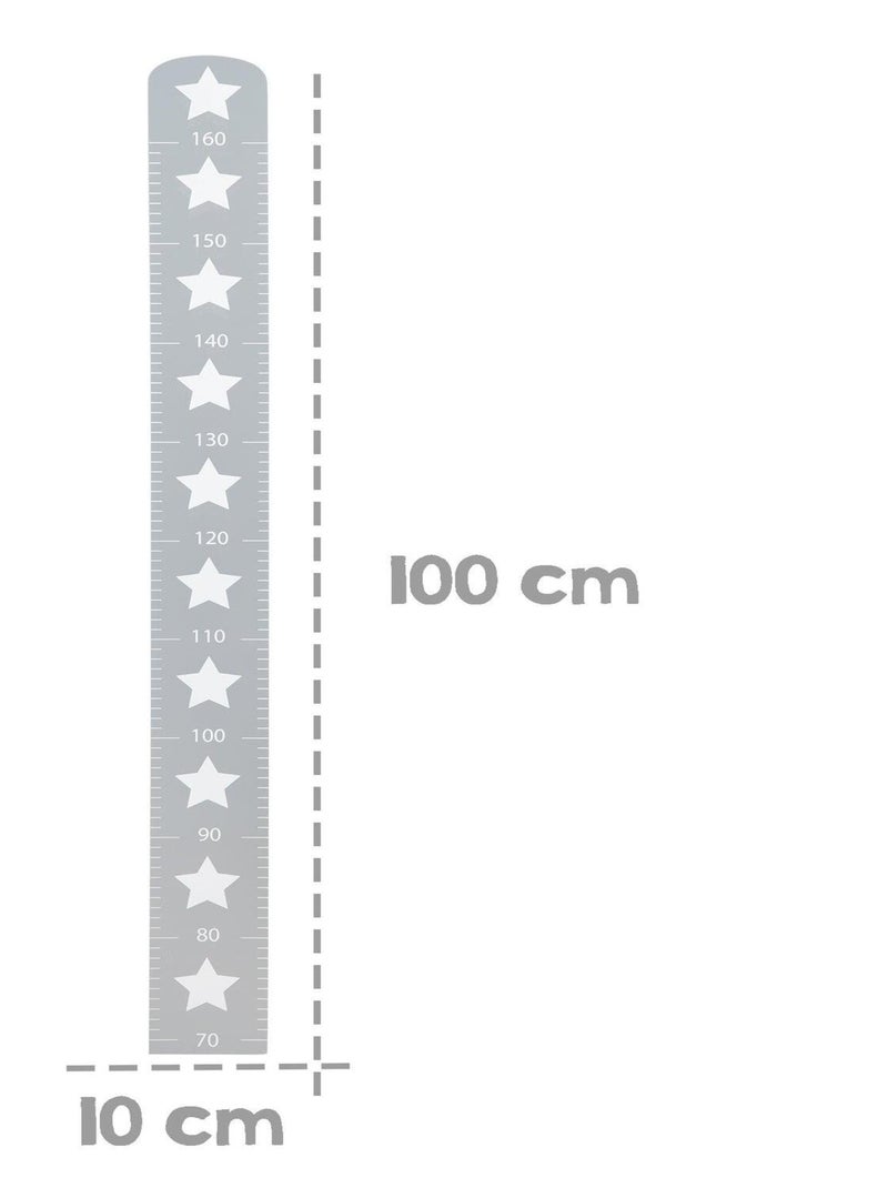 Medidor mural con estrellas en madera 'Little Stars' - ROBA Gris - Kiabi