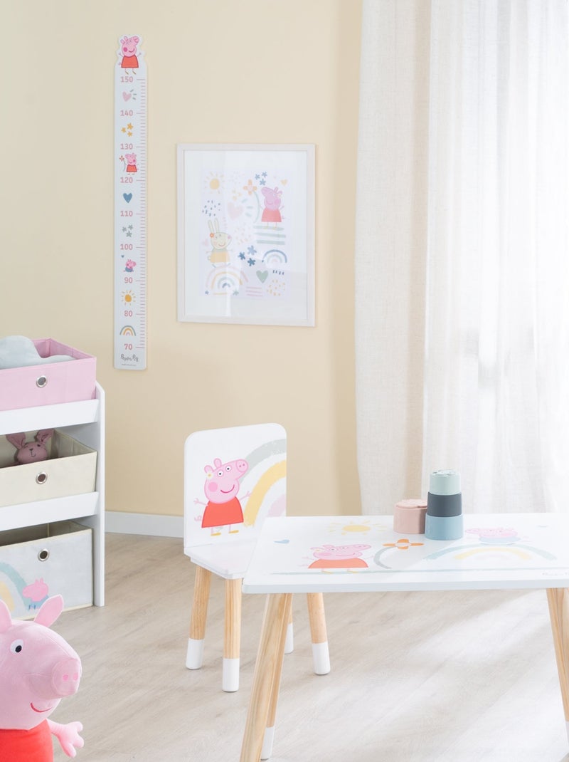 Medidor mural en madera 'Peppa Pig' - ROBA Blanco Rosa - Kiabi