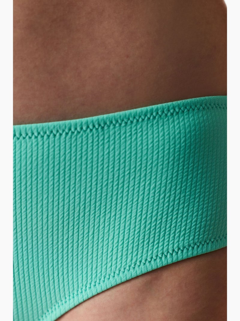 Meli braga de bikini texturizada de tiro medio penti Verde menta - Kiabi