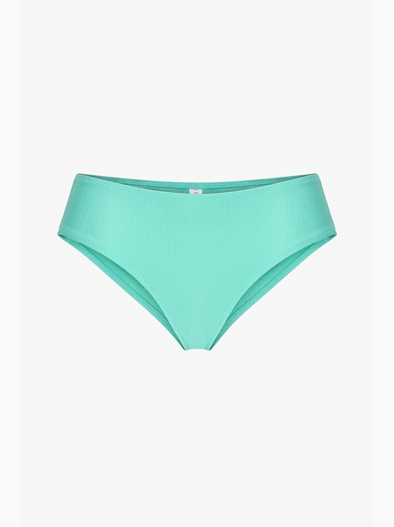 Meli braga de bikini texturizada de tiro medio penti Verde menta - Kiabi
