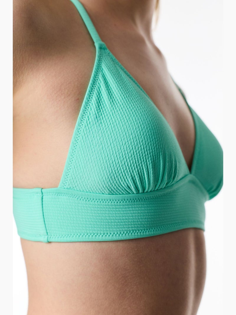 Meli top de bikini bralette texturizado penti Verde menta - Kiabi