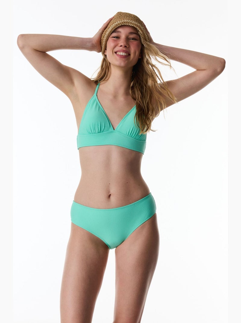 Meli top de bikini bralette texturizado penti Verde menta - Kiabi