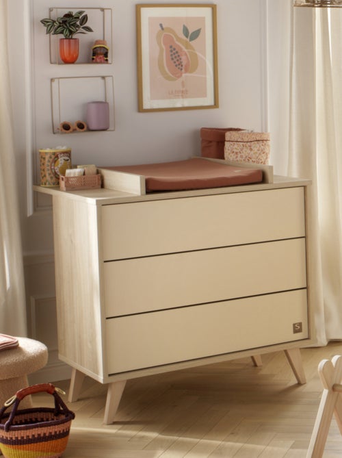 Mélinée Habitación de Bebé Convertible, Cama Convertible 120x60cm y Cambiador 3 Cajones - - SAUTHON - Kiabi