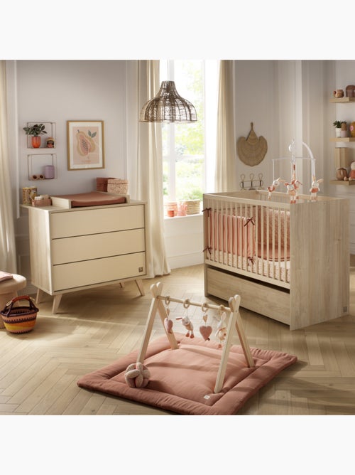 Mélinée Habitación de Bebé Convertible, Cama Convertible 120x60cm y Cambiador 3 Cajones - SAUTHON - Kiabi