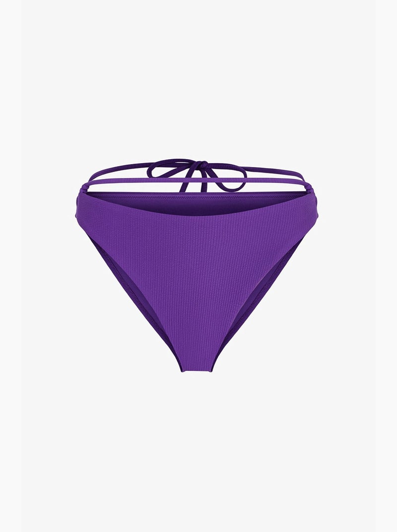 Melitona braga de bikini texturizada de tiro medio penti Violeta - Kiabi