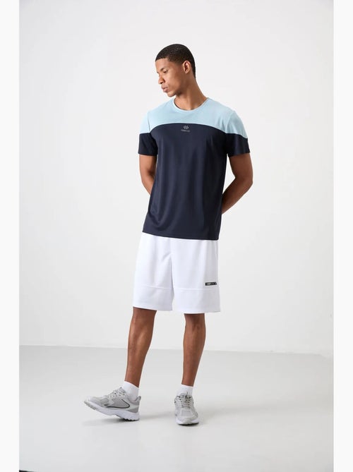 Men's camiseta de cuello redondo color block tommy - Kiabi