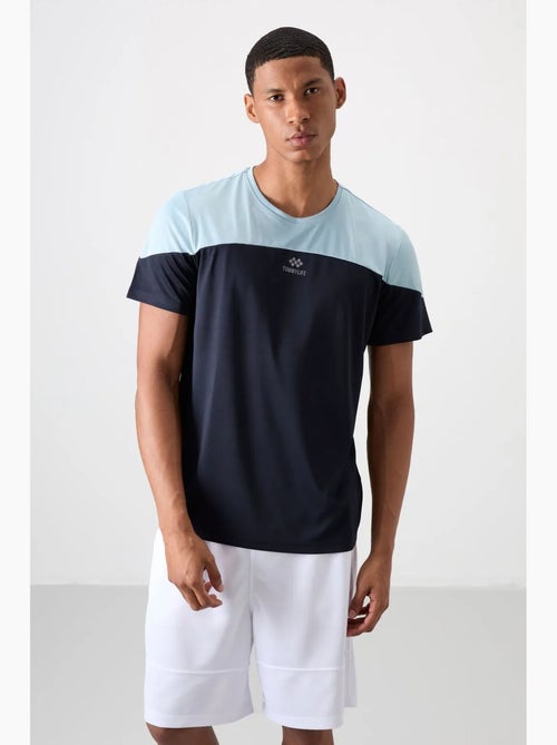 Men's camiseta de cuello redondo color block tommy - Kiabi