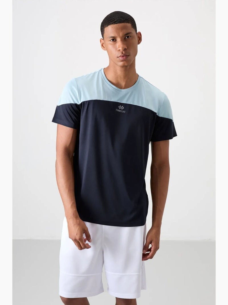 Men's camiseta de cuello redondo color block tommy Azul marino - Kiabi