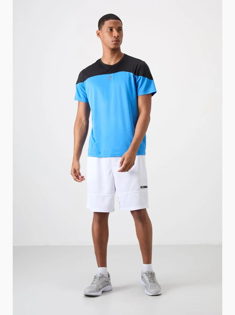 Men's camiseta de cuello redondo color block tommy Azul Negro - Kiabi