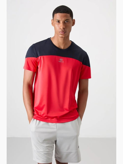 Men's camiseta de cuello redondo color block tommy - Kiabi