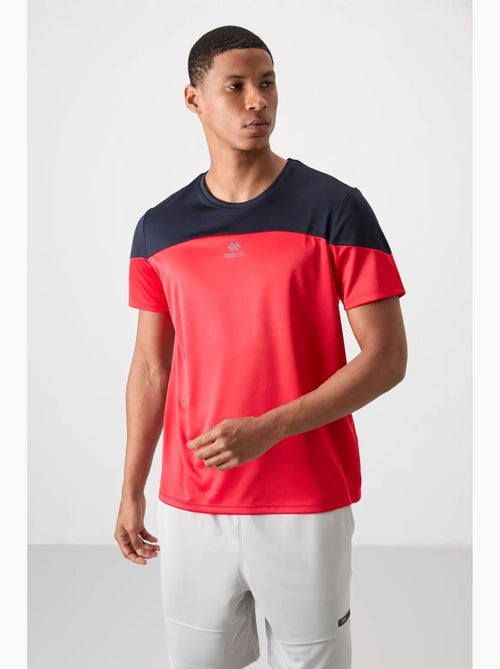 Men's camiseta de cuello redondo color block tommy - Kiabi