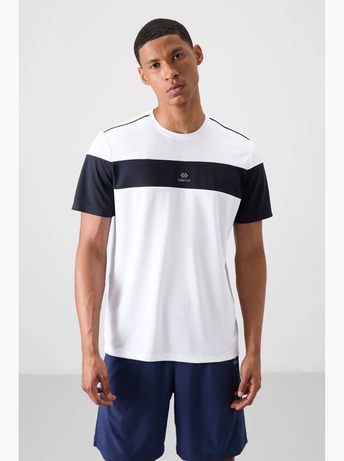 Men's camiseta de cuello redondo color block tommy - Kiabi