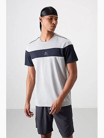 Men's camiseta de cuello redondo color block tommy