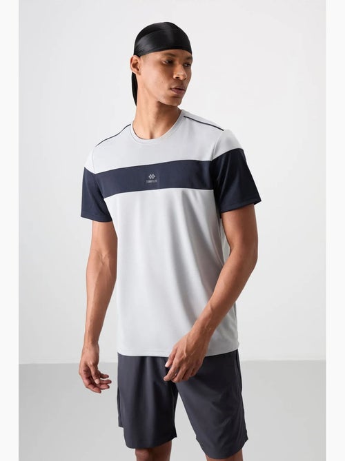 Men's camiseta de cuello redondo color block tommy - Kiabi