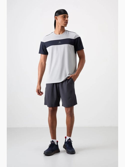 Men's camiseta de cuello redondo color block tommy - Kiabi
