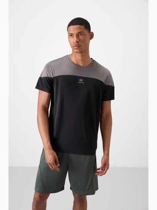 Men's camiseta de cuello redondo color block tommy - Kiabi