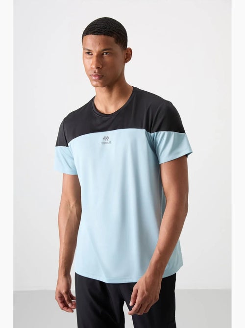 Men's camiseta de cuello redondo color block tommy - Kiabi