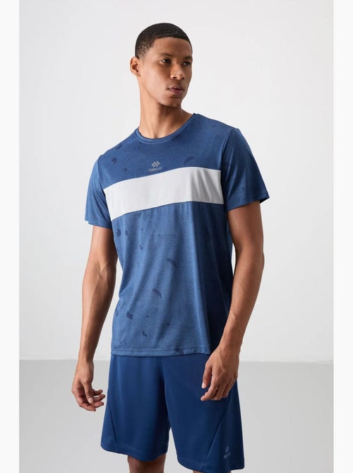 Men's camiseta de cuello redondo con bloques de color tommy - Kiabi