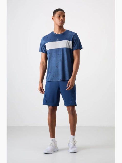 Men's camiseta de cuello redondo con bloques de color tommy - Kiabi