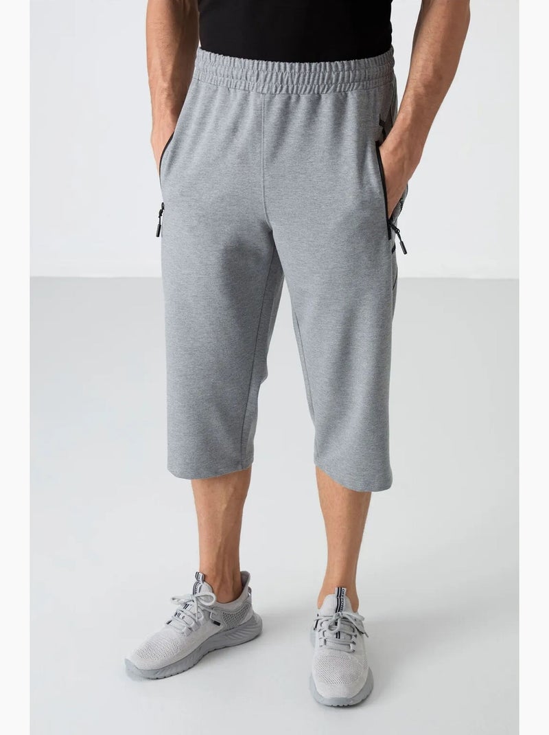 Men's pantalón corto ciclista capri tommy Gris claro - Kiabi