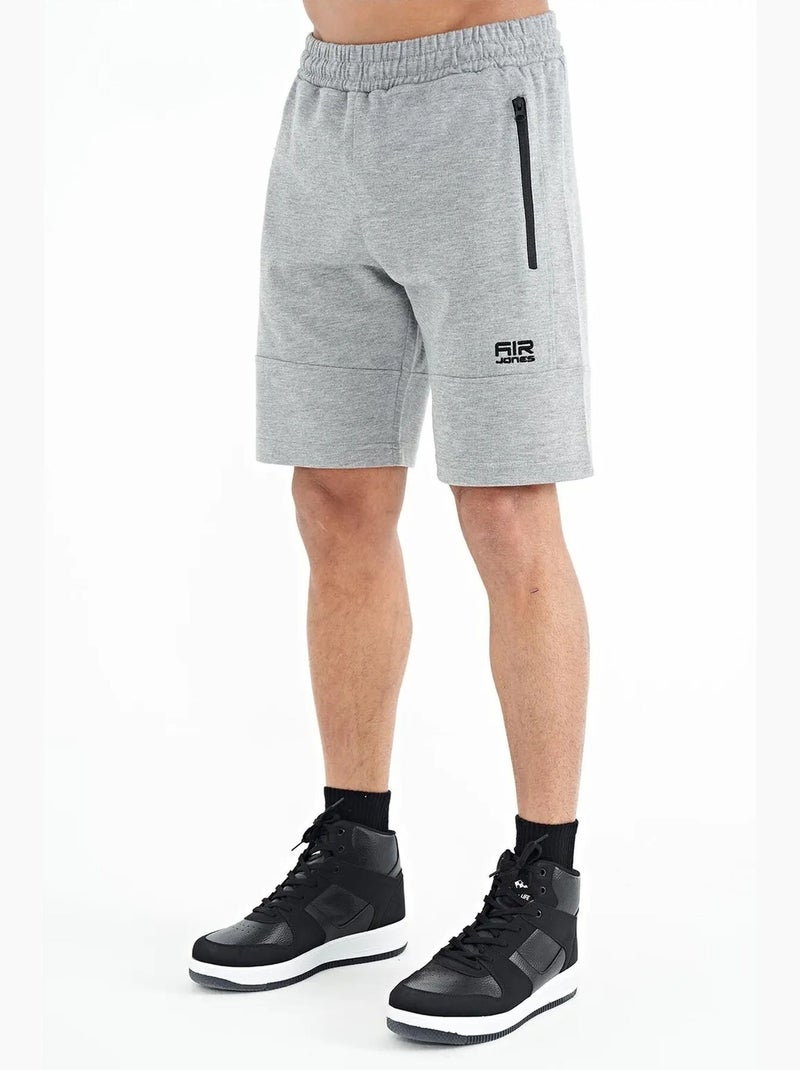 Men's pantalones cortos de felpa de punto lisos tommy Gris claro - Kiabi