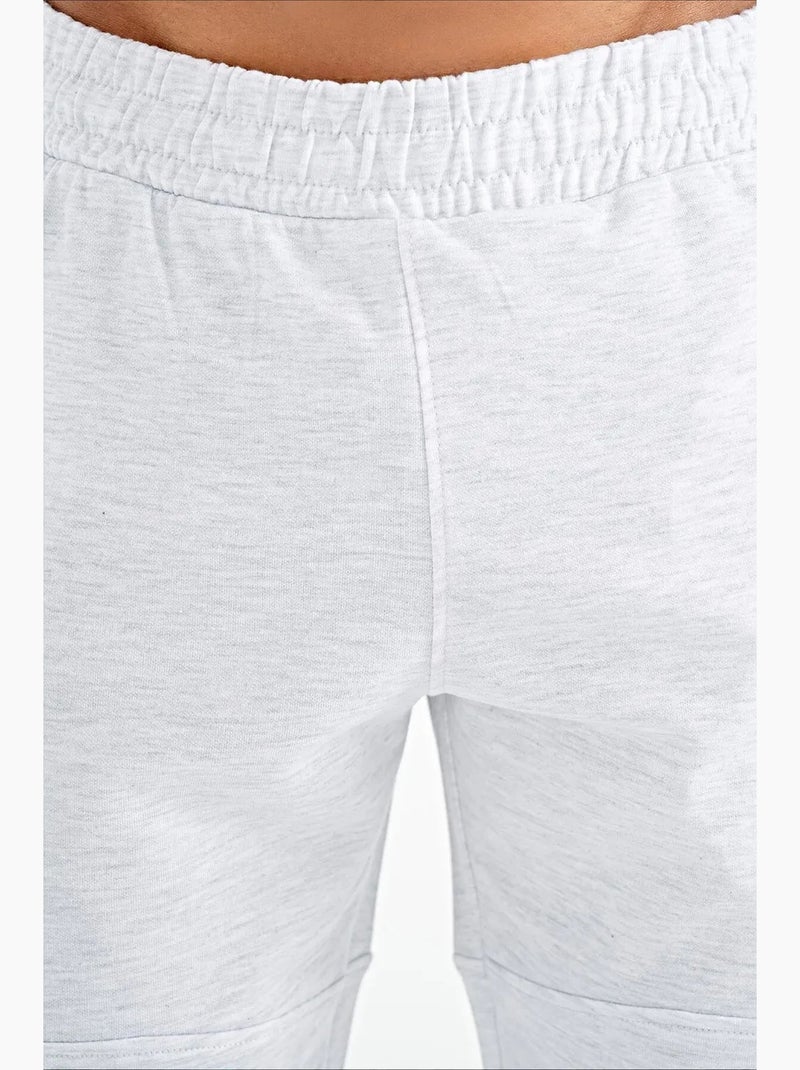 Men's pantalones cortos de felpa de punto lisos tommy Gris perla - Kiabi