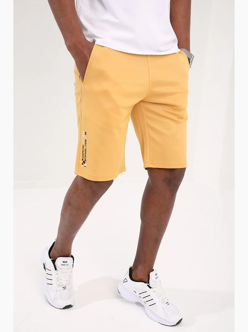Men's shorts de punto jersey con cintura con cordón tommy Ámbar - Kiabi