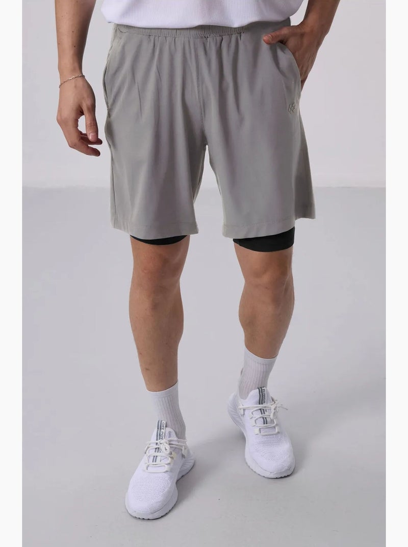 Men's shorts de punto jersey regular fit tommy Gris claro - Kiabi