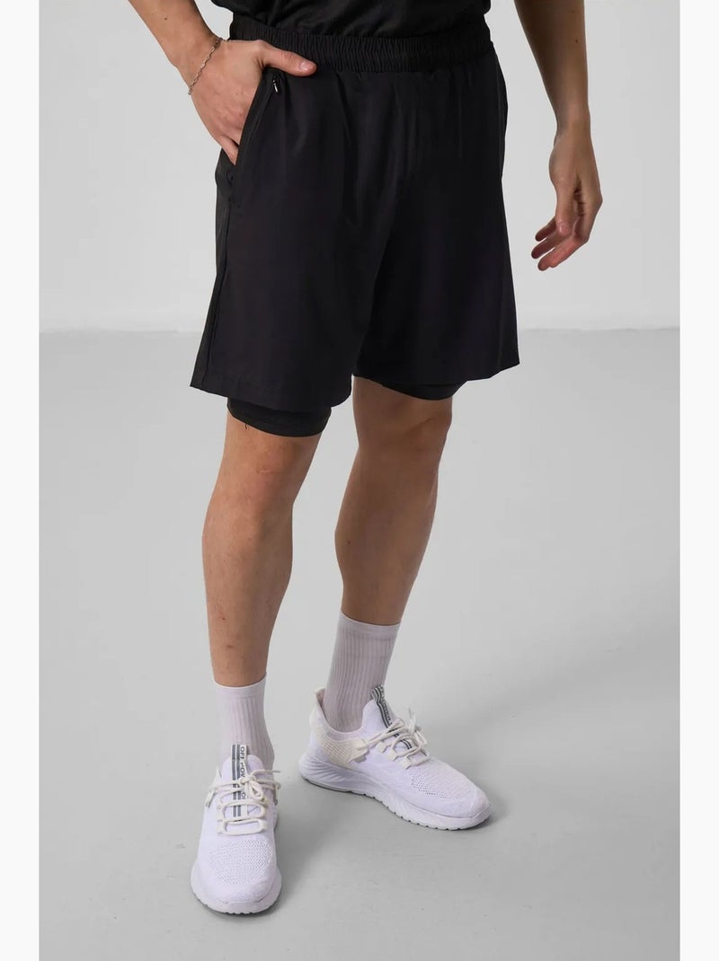Men's shorts de punto jersey regular fit tommy Negro - Kiabi