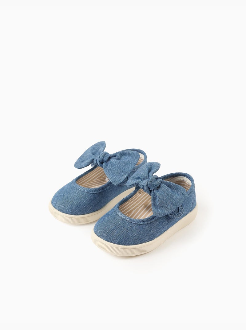 Merceditas de tela con suela flexible Azul Azul - Kiabi
