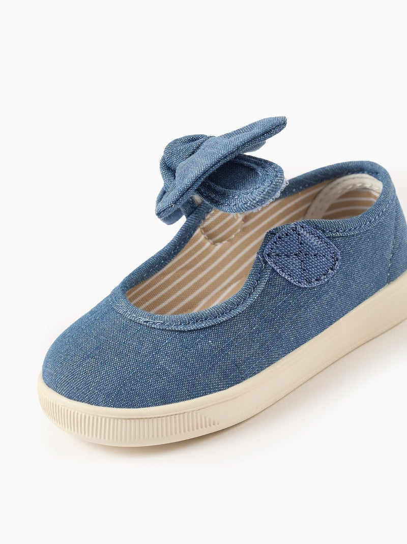 Merceditas de tela con suela flexible Azul Azul - Kiabi