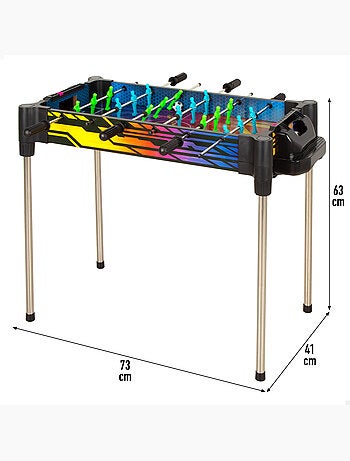Mesa 2 en 1 air hockey y futbolín neón cb games
