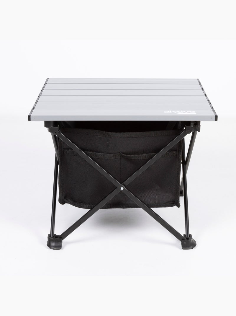 Mesa auxiliar plegable camping con bolsa almacenamiento y bolsillo aktive Gris - Kiabi