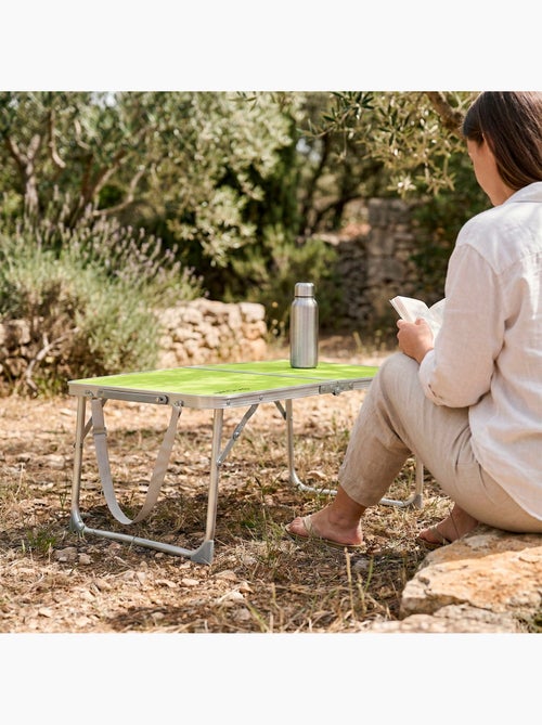 Mesa camping plegable con asa 60x40x25 cm Aktive - Kiabi Mesa camping plegable con asa 60x40x25 cm Aktive - Kiabi