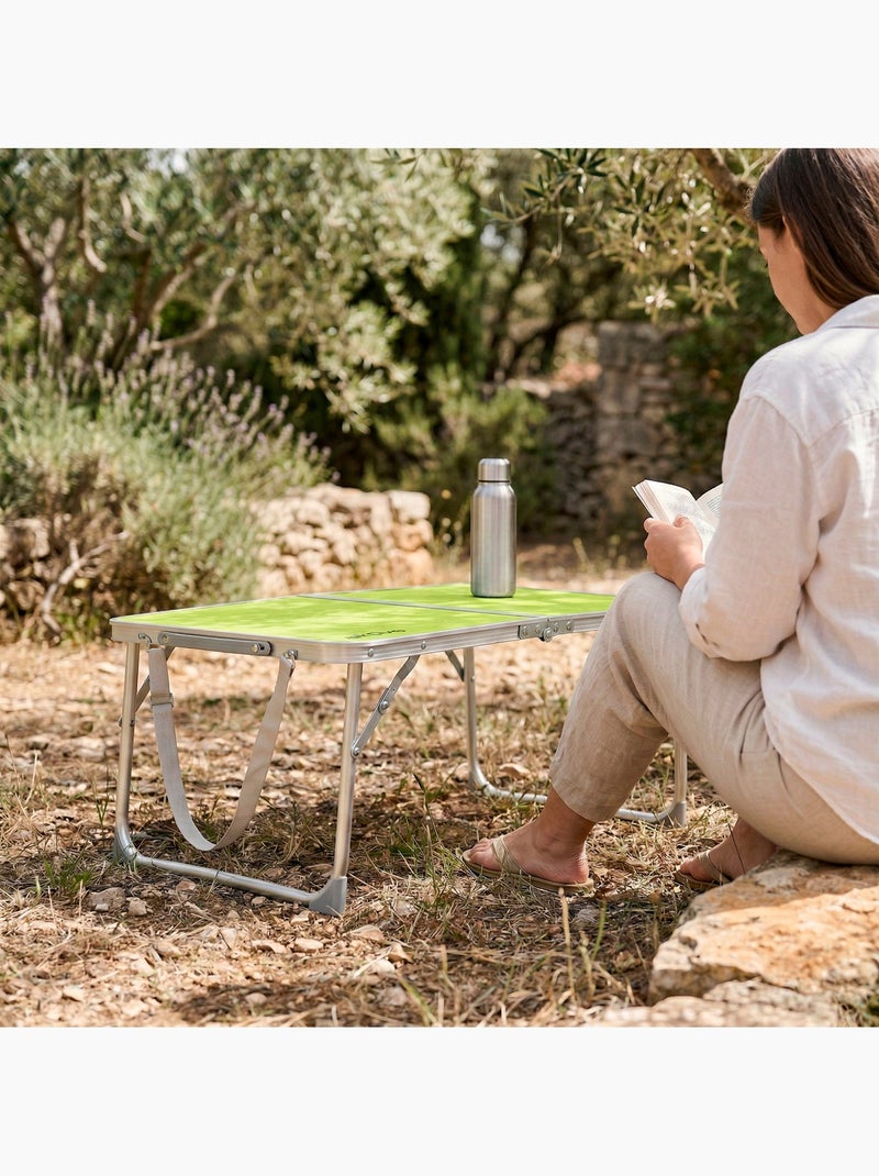 Mesa camping plegable con asa 60x40x25 cm Aktive Verde - Kiabi