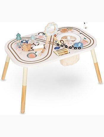 Mesa de actividades de madera 10 en 1 para bebé con juegos educativos y desarrollo infantil