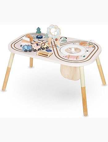 Mesa de actividades de madera 10 en 1 para bebé con juegos educativos y desarrollo infantil