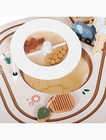 Mesa de actividades de madera 10 en 1 para bebé con juegos educativos y desarrollo infantil