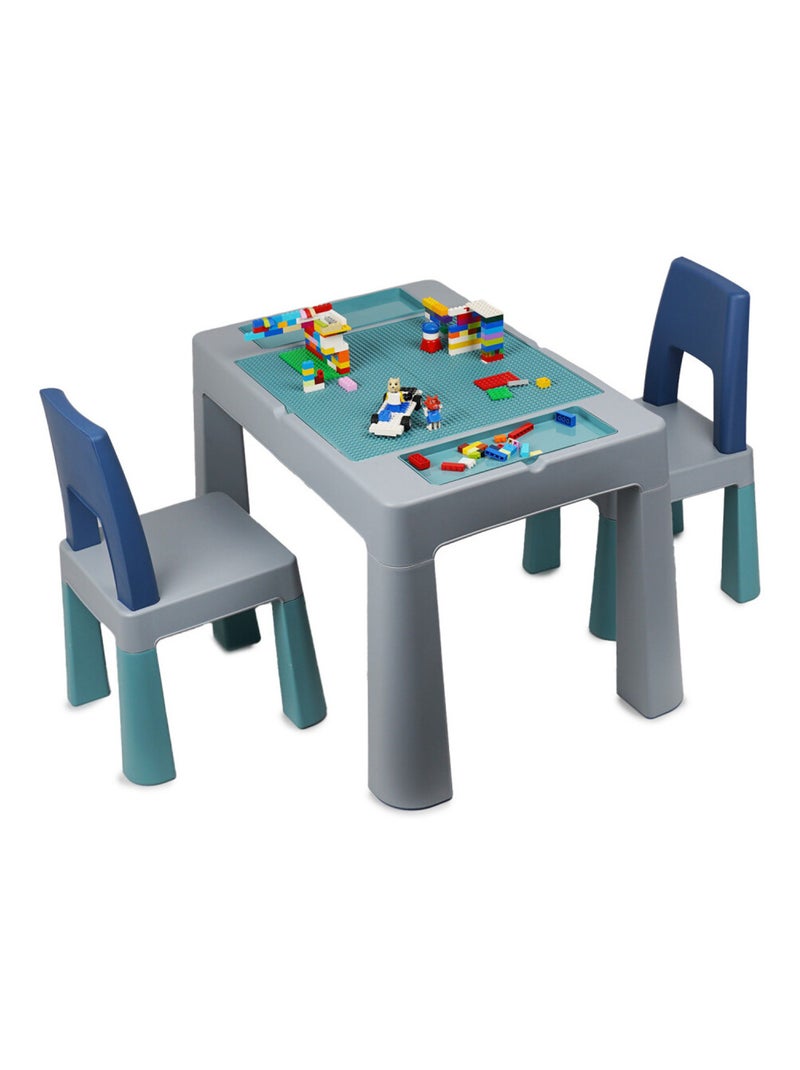 Mesa de actividades multifunción Thermobaby con 2 sillas reversibles Gris - Kiabi