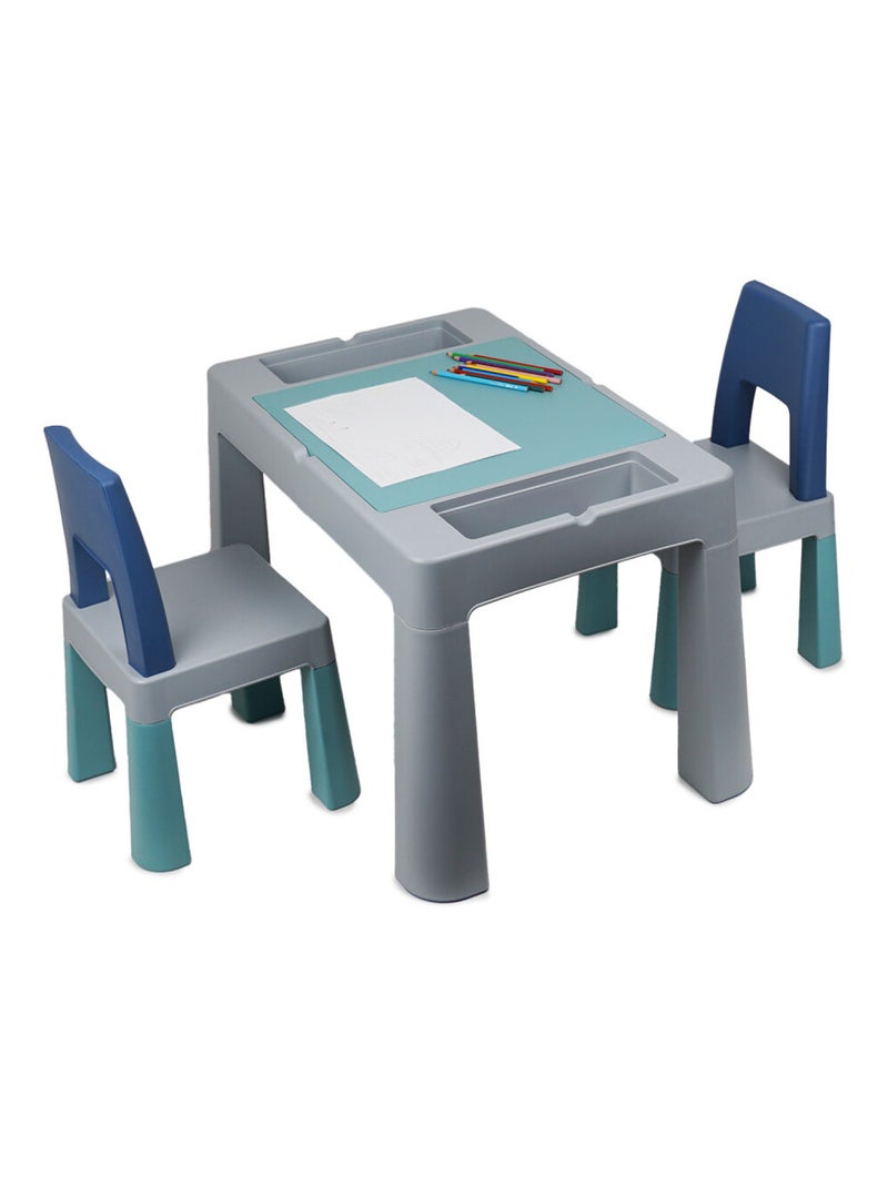 Mesa de actividades multifunción Thermobaby con 2 sillas reversibles Gris - Kiabi