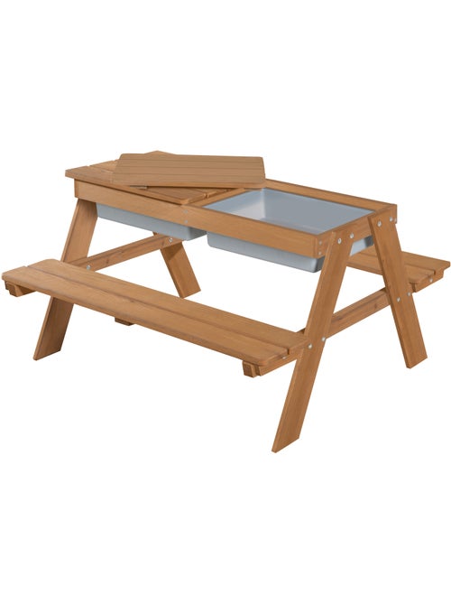 Mesa de arena y agua en madera maciza para picnic - 4 plazas 'Roba outdoor+ play' - Kiabi Mesa de arena y agua en madera maciza para picnic - 4 plazas 'Roba outdoor+ play' - Kiabi
