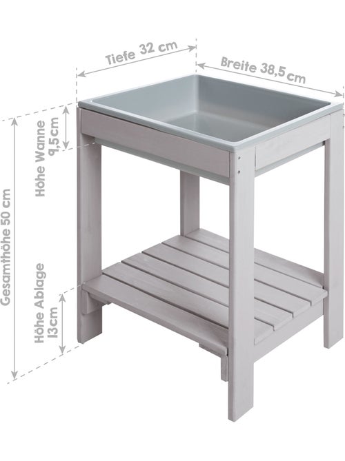 Mesa de arena y agua minimalista en madera maciza 'Roba outdoor tiny' - Kiabi Mesa de arena y agua minimalista en madera maciza 'Roba outdoor tiny' - Kiabi