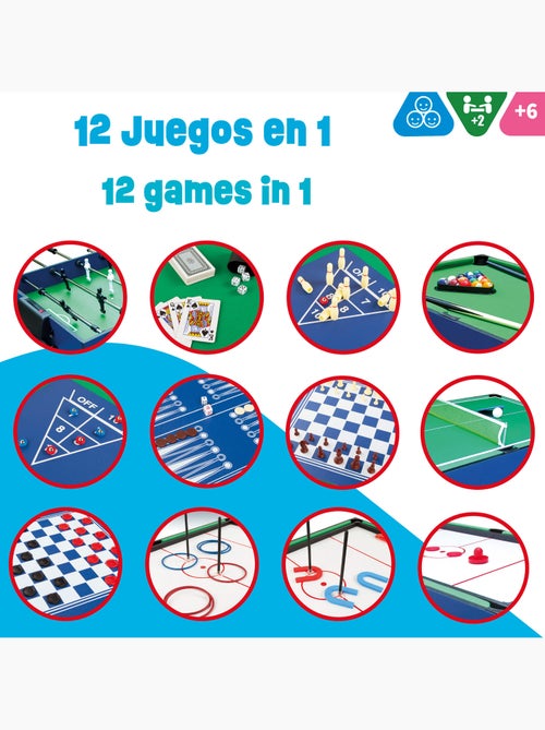Mesa de billar multijuegos 12 en 1 cb games - Kiabi