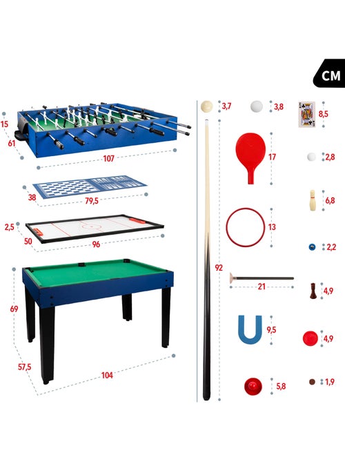 Mesa de billar multijuegos 12 en 1 cb games - Kiabi