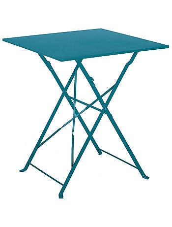 Mesa de jardín cuadrada plegable de acero