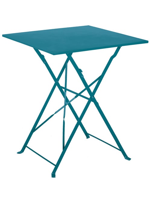 Mesa de jardín cuadrada plegable de acero - Kiabi
