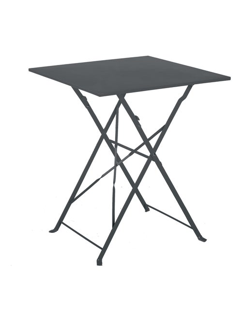 Mesa de jardín cuadrada plegable de acero - Kiabi