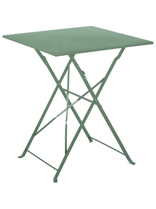 Mesa de jardín cuadrada plegable de acero - Kiabi